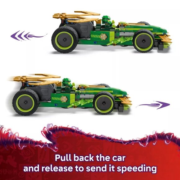 NEW LEGO NINJAGO Lloyd's Pull-Back Race Car Building Toy for Pretend Play Set - Picture 2 of 10